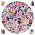 104 Pcs KPop Demon Hunters Anime Cartoon Graffiti Waterproof Stickers For Water Bottle Decals - 82 Pcs Demon Hunter Girls Stickers