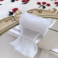 White sheer organza ribbon hair bow accessory, elegant and lightweight for daily wear. - 5CM White Ribbon 2m / White
