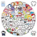Cute funny cat waterproof stickers pack 100pcs for skateboard laptop water bottle DIY - 104 Pcs Basil Cat B