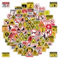 Pack of funny warning sign stickers for laptop, skateboard, and helmet decoration use. - 103 Pcs Warning Sign Stickers