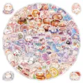 104pcs Cute Watercolor Cartoon Animal Food Stickers Journal Decals DIY Stationery Decors - 104 Pieces/Pack / Assorted Styles