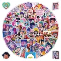 104pcs KPOP anime cartoon decorative stickers set for journal laptop luggage waterproof - 104 Pcs New K-pop BABYMONSTER Stickers