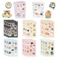 Cute cartoon cat stickers set aesthetic decorative journaling stationery for phone notebook - 8 Pcs Cute Cat