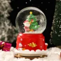 Christmas snow globe music box with Santa and tree, a wonderful festive gift for kids and girls. - 261 Santa Tree