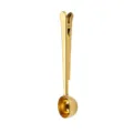 Gold stainless steel coffee scoop with bag clip measuring spoon for kitchen baking tool - Gold