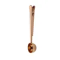 Stainless steel rose gold coffee scoop with bag clip, multipurpose kitchen measuring spoon for baking. - Rose Gold