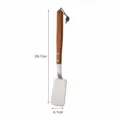 Stainless steel small frying spatula with walnut wood handle kitchen cooking tool 26.7cm - Rosewood Handle