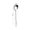 Cuillère à soupe élégante en acier inoxydable 304 rétro gaufré pour le beau dîner. - Cuillère Ronde