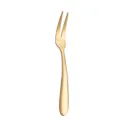 Goldene zweizinkige Obstgabel aus Edelstahl fuer Kuchen Dessert Haushalt Kueche Besteck - Gold