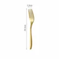 Gold stainless steel fork with brushed finish, elegant dining tableware single piece - Dinner Fork / Gold