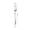French luxury stainless steel dinner fork with beaded handle 20.5cm elegant cutlery piece. - Dinner Fork