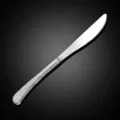 Stainless steel steak knife with textured handle, elegant western tableware dining tool 23.5cm. - Dinner Knife