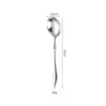 Stainless Steel French Luxury Dinner Spoon Silver Finish Elegant Tableware 19cm Model - Round Spoon