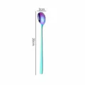 Stainless steel long handle cocktail spoon iridescent rainbow bar spoon 20cm length - 20cm / Colorful