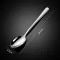 Stainless Steel Dessert Spoon with Elegant Fabric Texture Handle 19.5cm Variant - Dinner Spoon