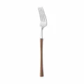 Stainless steel dinner fork with wood grain handle stylish Japanese table flatware tableware - Dinner Fork / Wood Grain Silver