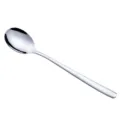 Stainless steel long handle dessert spoon variant for home and kitchen dining use. - Silver