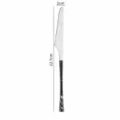 Stainless steel dinner knife with marble handle, elegant western tableware for kitchen. - Dinner Knife / Marble Grain Silver
