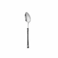 Stainless steel spoon with black marble pattern handle, 14.1cm length, elegant tableware. - Tea Spoon / Marble Grain Silver