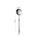 Cuillère à soupe en acier inoxydable style colonne romaine, vaisselle élégante 17,9cm. - Cuillère Ronde