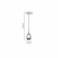 Stainless steel fish shaped coffee spoon variant size details and dimensions display. - Silver Little Fish Spoon / Silver
