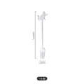 Stainless steel cat fruit fork creative dessert fork cute kitty coffee spoon table ware - Silver Standing Cat Fork / Silver