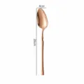 Stainless steel waist dessert spoon in rose gold, elegant tableware for hotel dining. - Rose Gold Spoon