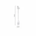 Stainless steel cat design dessert fork variant, cute coffee spoon and stirring utensil for home. - Silver Sitting Cat Fork / Silver
