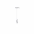 Stainless steel small fish dessert fork and cute coffee spoon kitchen tableware 13.5cm - Silver Little Fish Fork / Silver