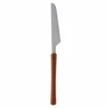 Japanese wooden handle stainless steel steak knife with serrated blade 21.5cm length. - Dinner Knife / Rosewood Handle