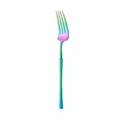 Rainbow stainless steel dinner fork with slim waist design 20.1cm hotel cutlery item - Colored Dinner Forks