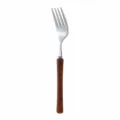 Japanese style 304 stainless steel fork with wooden handle, 19.3cm long, lightweight 25g. - Dinner Fork / Rosewood Handle