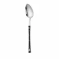 Stainless steel spoon with black marble pattern handle, elegant western tableware design. - Dinner Spoon / Marble Grain Silver