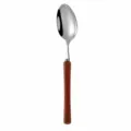 Japanese 304 stainless steel spoon with wooden handle, elegant dinnerware for home kitchen. - Spoon / Rosewood Handle