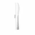 Cuchillo de mesa de acero inoxidable con mango de corteza, cuchillo para filete 23.5cm - Cuchillo de Mesa / Plateado