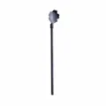 Stainless steel cherry blossom straw spoon long handle beverage mixing bar tools - Cherry Blossom Straw Spoon / Black