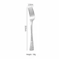 Tenedor de cena de acero inoxidable con textura de corteza 20.5cm variante de producto - Tenedor de Mesa / Plateado