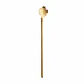 Gold stainless steel sakura straw spoon long handle beverage stirring bar for milk tea. - Cherry Blossom Straw Spoon / Gold