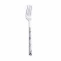 Stainless steel dinner fork featuring stylish marble pattern handle, fork size 21cm. - White Marble Pattern Dinner Forks