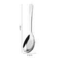 Stainless steel soup spoon, 18cm long home kitchen dining table tableware essential tool. - Large Flat-Bottom Spoon / 18cm