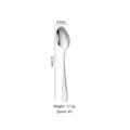 Stainless steel spoon, small dessert coffee spoon variant, premium kitchen tableware item. - No.5 Pointed Spoon