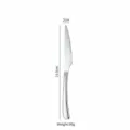 Stainless steel steak knife with serrated blade, elegant silver finish, 23.5cm long table knife. - Steak Knife