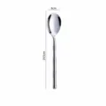 Stainless steel dinner spoon with elegant bamboo joint handle, mirror polished, 19.5cm - Dinner Spoon / Silver