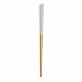 Stainless steel chopsticks home square chopsticks gold and white luxury tableware 23.5cm - White Gold Chopsticks