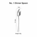 Stainless steel dinner spoon french elegant style kitchen tableware metal cutlery tool 21cm - Dinner Spoon