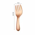 Stainless steel fork mini short handle dessert fork portable tableware high quality 1pc - Fork / Rose Gold