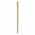 Stainless steel square chopsticks gold metal tableware home kitchen use 23.5cm length 35.2g - Gold Chopsticks