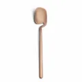 Rose gold stainless steel dessert spoon coffee mixing spoon with unique asymmetrical head - Dinner Spoon / Rose Gold