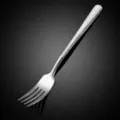 Stainless steel western dinner fork with textured handle elegant table cutlery 21cm - Dinner Fork