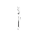 French luxury 304 stainless steel dinner fork with elegant bead handle, length 15cm. - Tea Fork